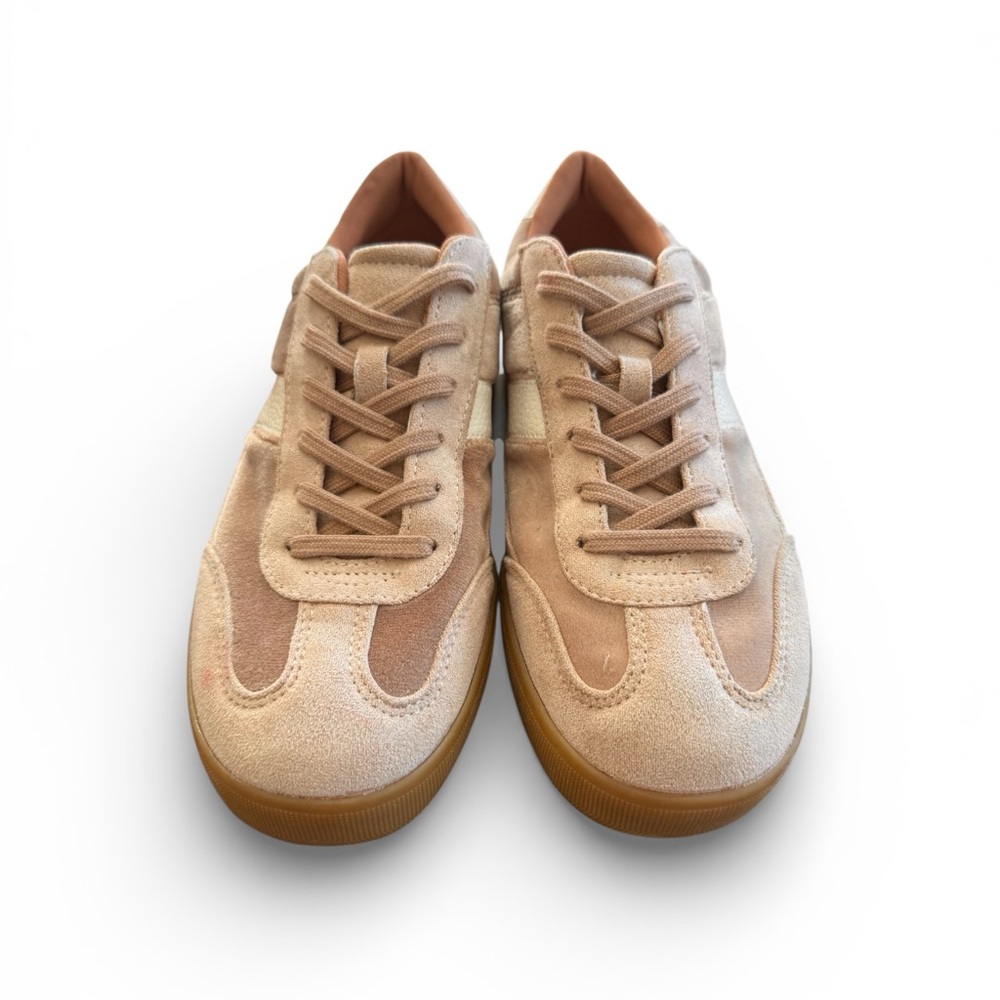 Zara Blush Velvet Sneakers Size 8
